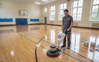 School Gym Floor Maintenance in Edmonton N9