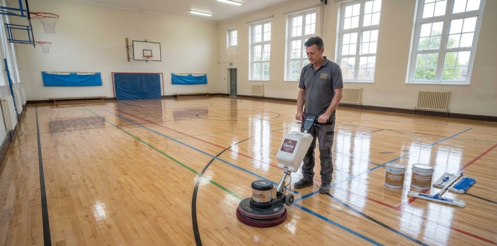 School Gym Floor Maintenance in Edmonton N9