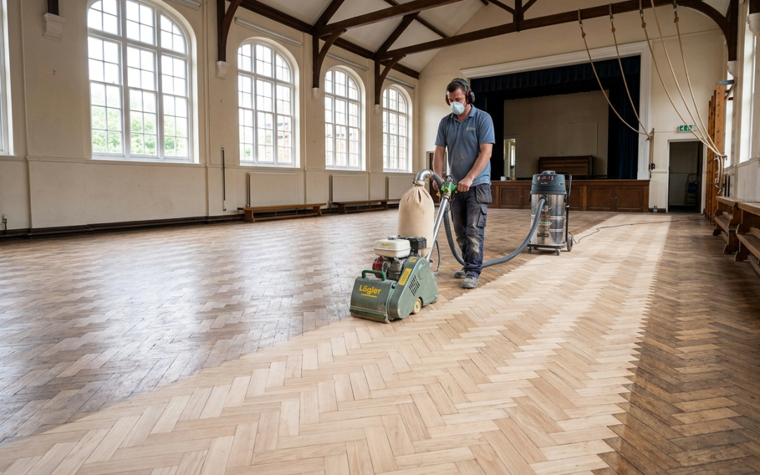 School Parquet Floor Sanding in Edmonton N9